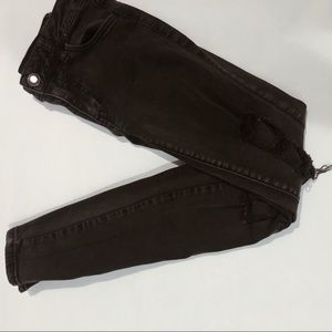 Distressed black jeans